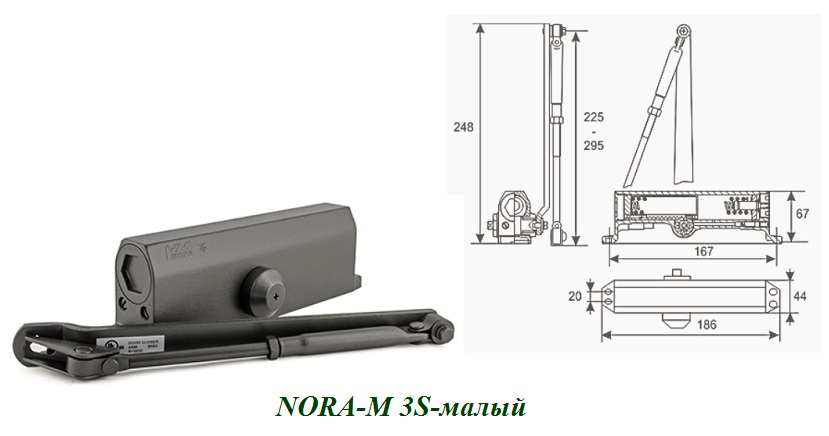 Доводчик графит. Доводчик дверной Nora-m listed 9n50.