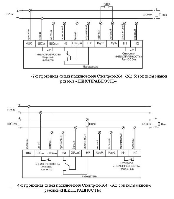 Спектрон 403 схема подключения